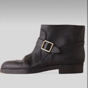 Golden goose leather hobby boot moto/ biker style  black size 40 made in Italy